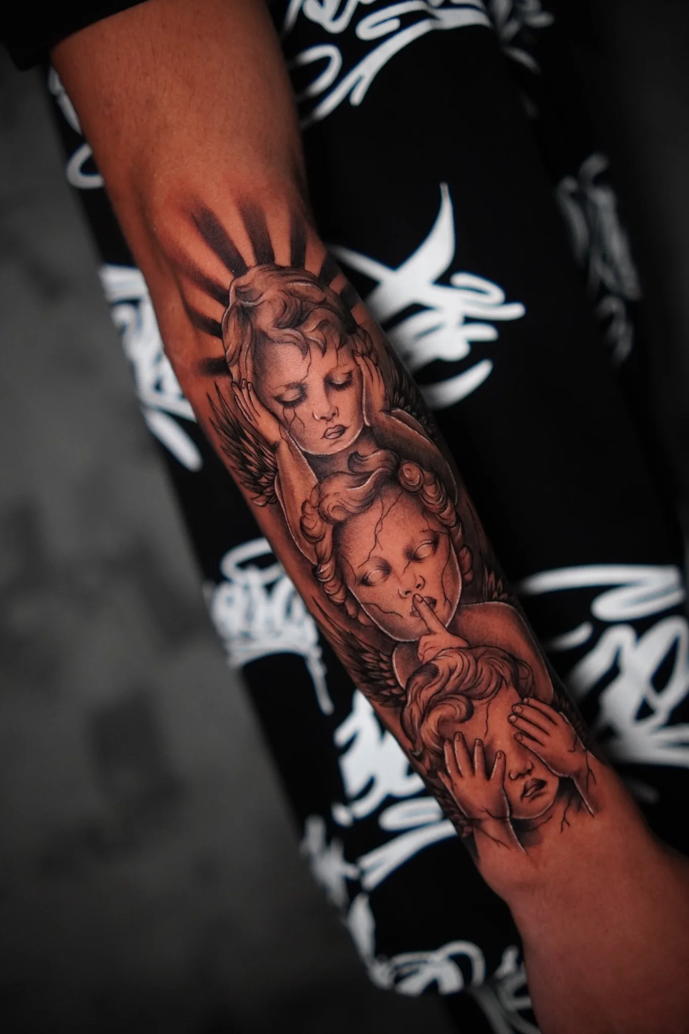 Realismo de anjos Palivo Tattoo