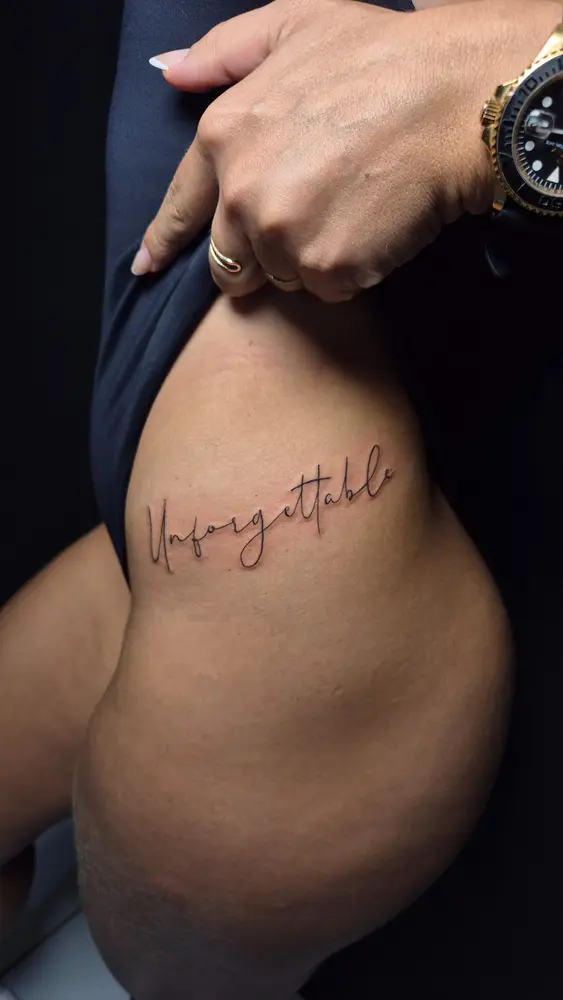 Lettering Fine Line Palivo Tattoo